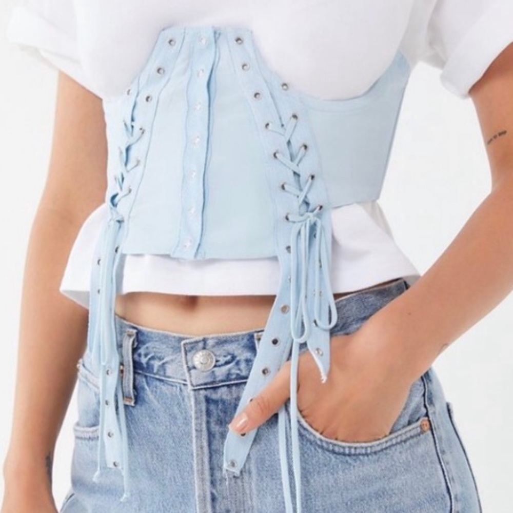 NWT For Love & Lemons Bourbon Lace Up Corset